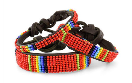 Eksklusivt Rødt Armbånd fra Zinj Design - Håndlavet i Kenya