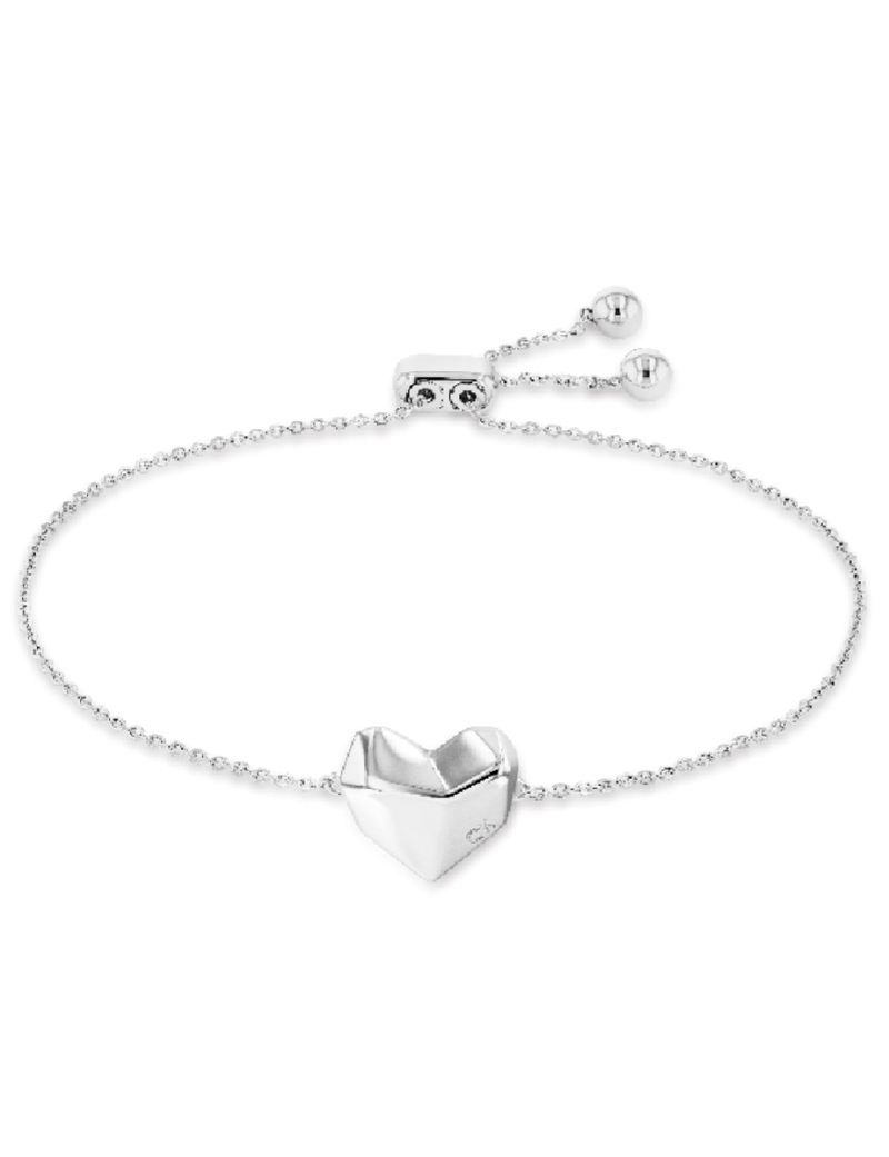 Calvin Klein Facetteret Hjerte Armbånd i Rustfrit Stål