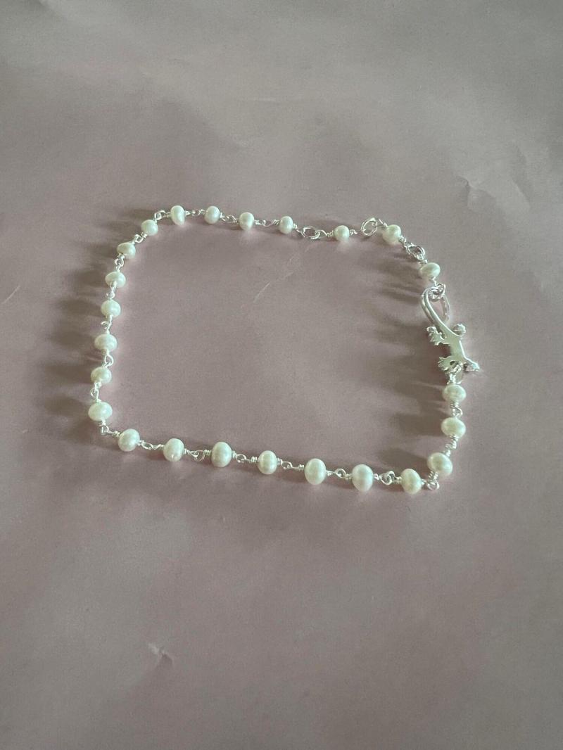 Elegans Armbånd i Sterlingsølv med Ægte Perler - Stilfuld Luksus