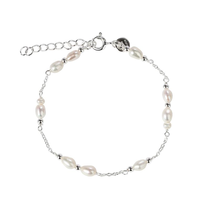 Armbånd Cara – Elegant Aqua Dulce med Ferskvandsperler
