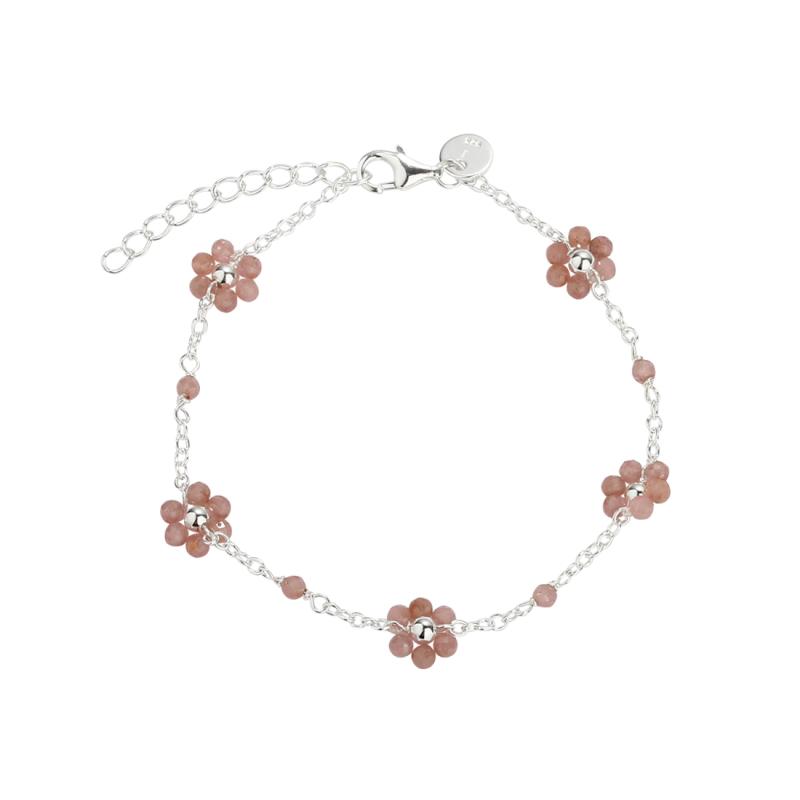Armbånd Daisy Rose – Aqua Dulce med Halvædelsten på udsalg!