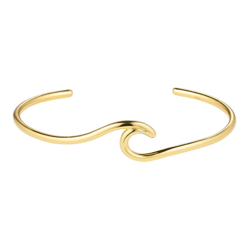 Bølge Armbånd Guldbelagt - Armbånd