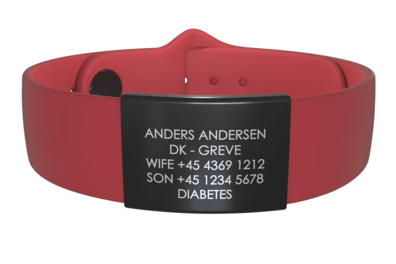 Djuva Brave Armbånd med Sort ID Skilt - Justerbart Design