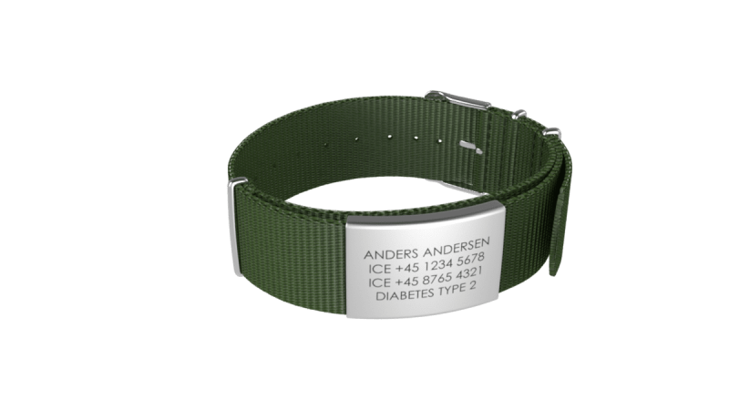 Djuva Hit Justerbart Armbånd med Personligt ID-skjold