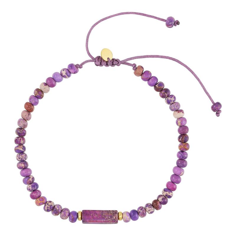Spirit Armbånd Stor Purple Jasper - Armbånd