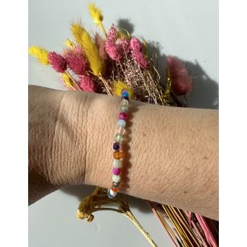 Agat Mix Facetslebet Krystal Armbånd – Elegant Naturtilbehør