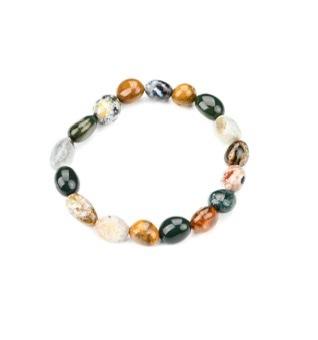 Elegant Jaspis Armbånd i Smykkeæske – Unisex Design