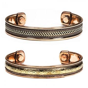 Magnetiske Kobber Armbånd - 2 Stk. til Velvære og Stil