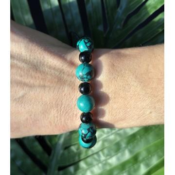 Armbånd Turkis Sort Agat Agat Godkarmashop - Phoenix Import Armbånd
