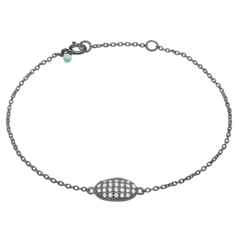 Elegant oval armbånd i sterling sølv fra Enamel 300 B7r