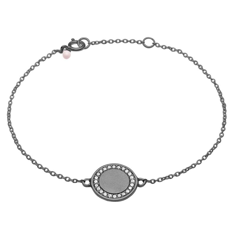 Emalje Cirkel Armbånd i Sterling Sølv - Elegant Design