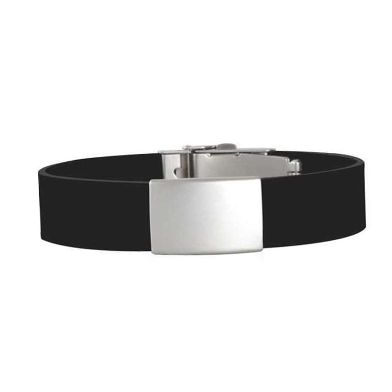 BeSafe ID Armbånd i Sort med Gratis Gravering