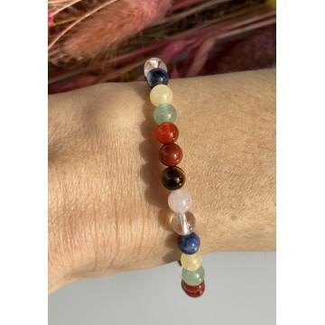 Smukt Chakra Armbånd med 7 Krystaller - Godkarmashop