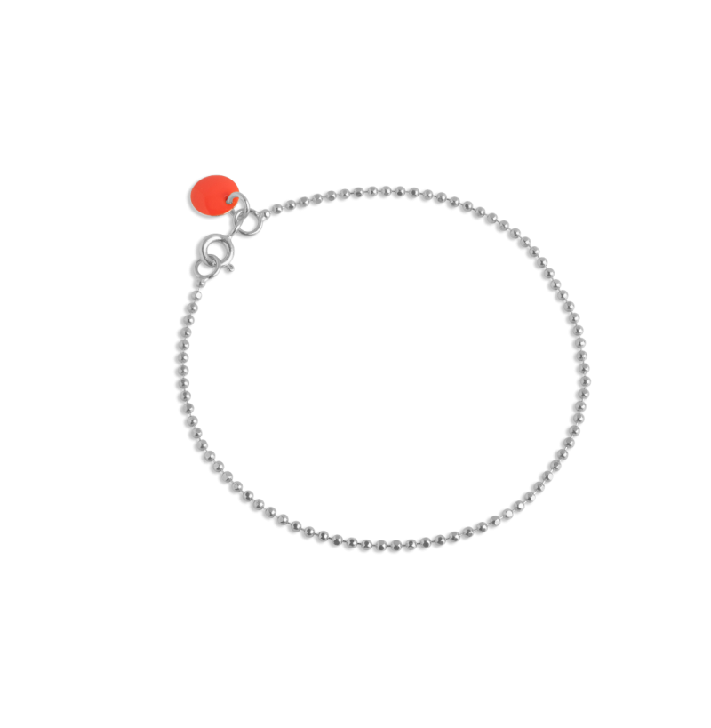 Emalje Boldkæde Armbånd i Sterling Sølv - Uundgåeligt Smykke!