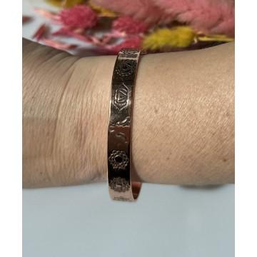 Kobber Armbånd med Chakra - Smukt Energi Smykke