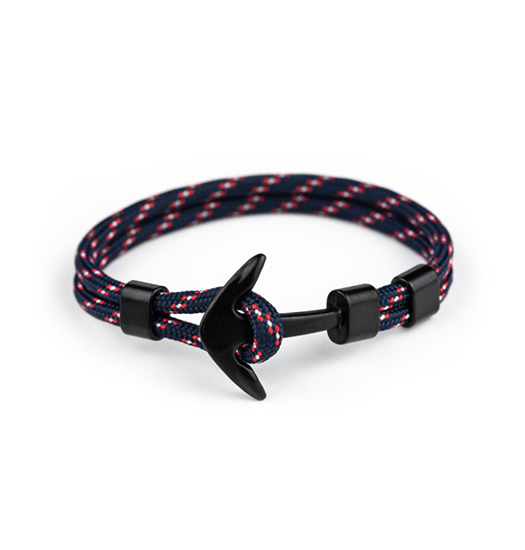 Deluxe Nylon Anker Armbånd - Sortblå Mix Tilbud!