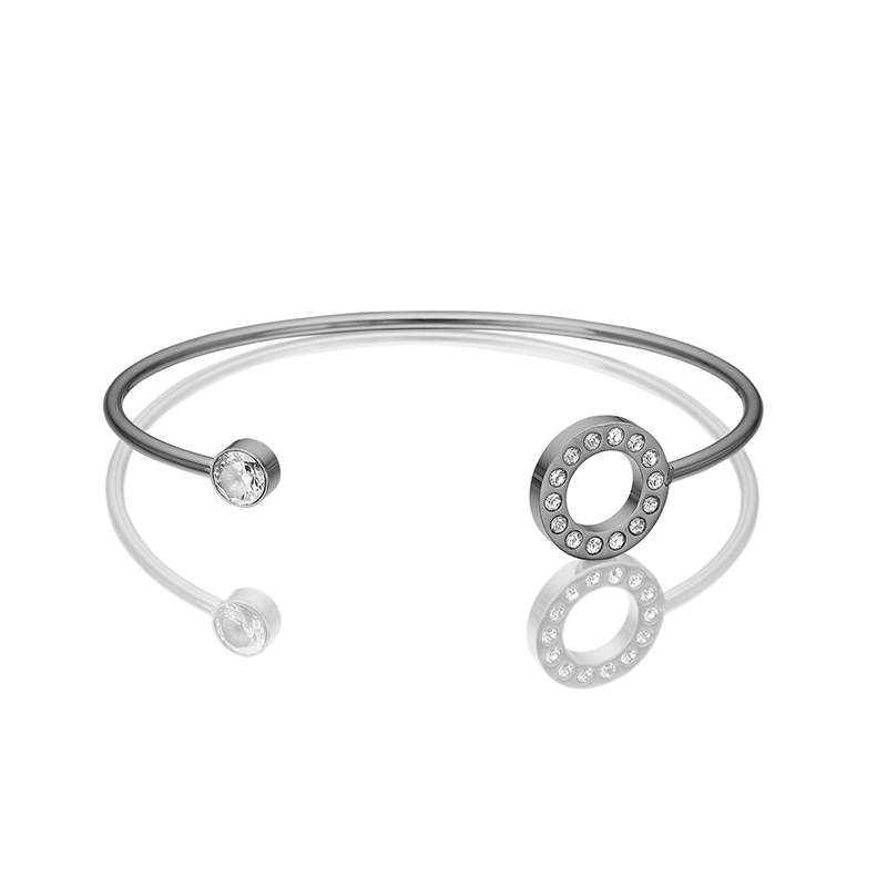 Armbånd Sortfarvet Stål Med Klare Krystaller - Blicherfuglsang Armbånd