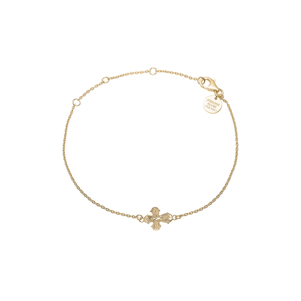 Byaagaard Sølv Forgyldt Armbånd Med Kors 1601 G01 - Aagaard Armbånd  - 1233690200286