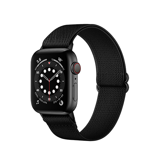 Sort Apple Watch 49mm Polyester Nylon Rem Armbånd - Polyester Armbånd