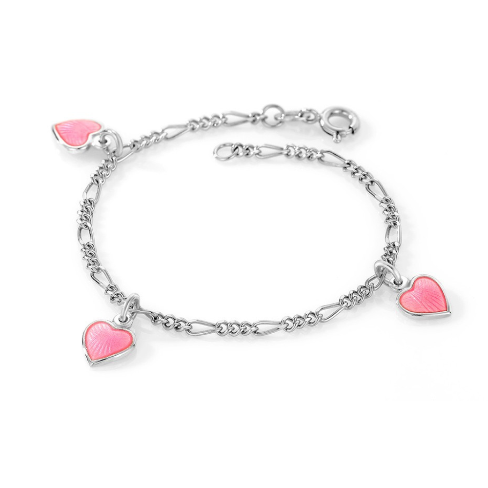 Piaampper Armbånd Til Børn Med Lyserøde Hjerter 22501 - Pia&per Armbånd  - 1233690117041