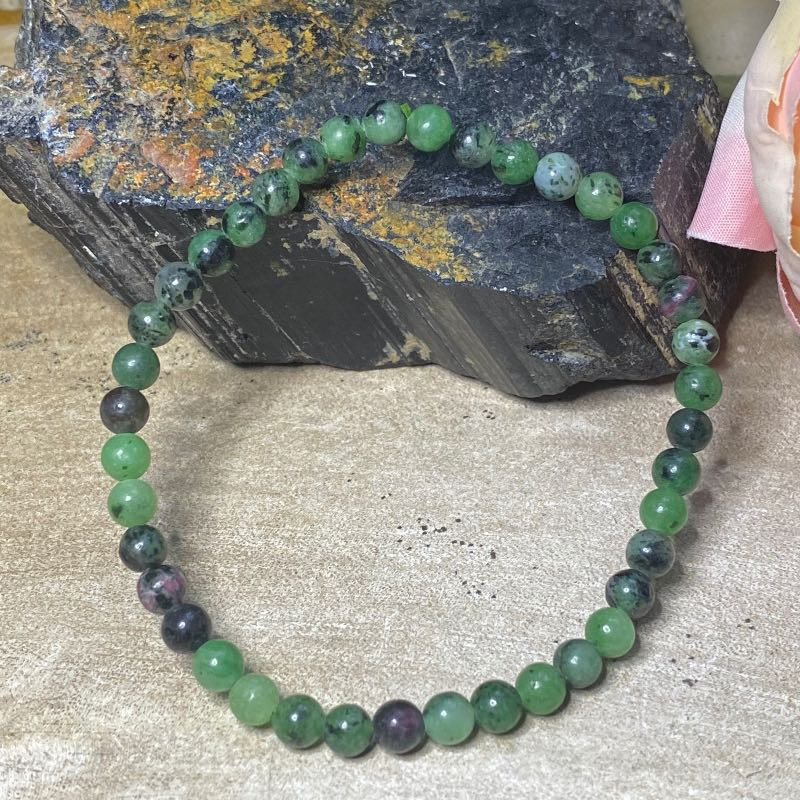 Rubin Zoizit Armbånd 4mm - Rubin I Zoizit Armbånd
