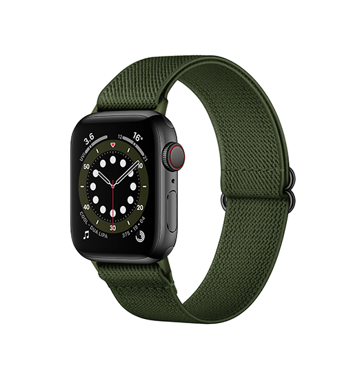Grøn Apple Watch 49mm Polyester Nylon Rem Armbånd - Polyester Armbånd