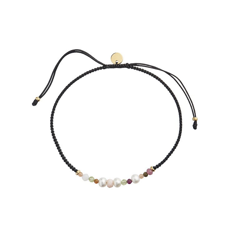 Hvid Candy White Forest Snor Armbånd Fra Stine Med Ferskvandsperler Sten - Stine A. Armbånd