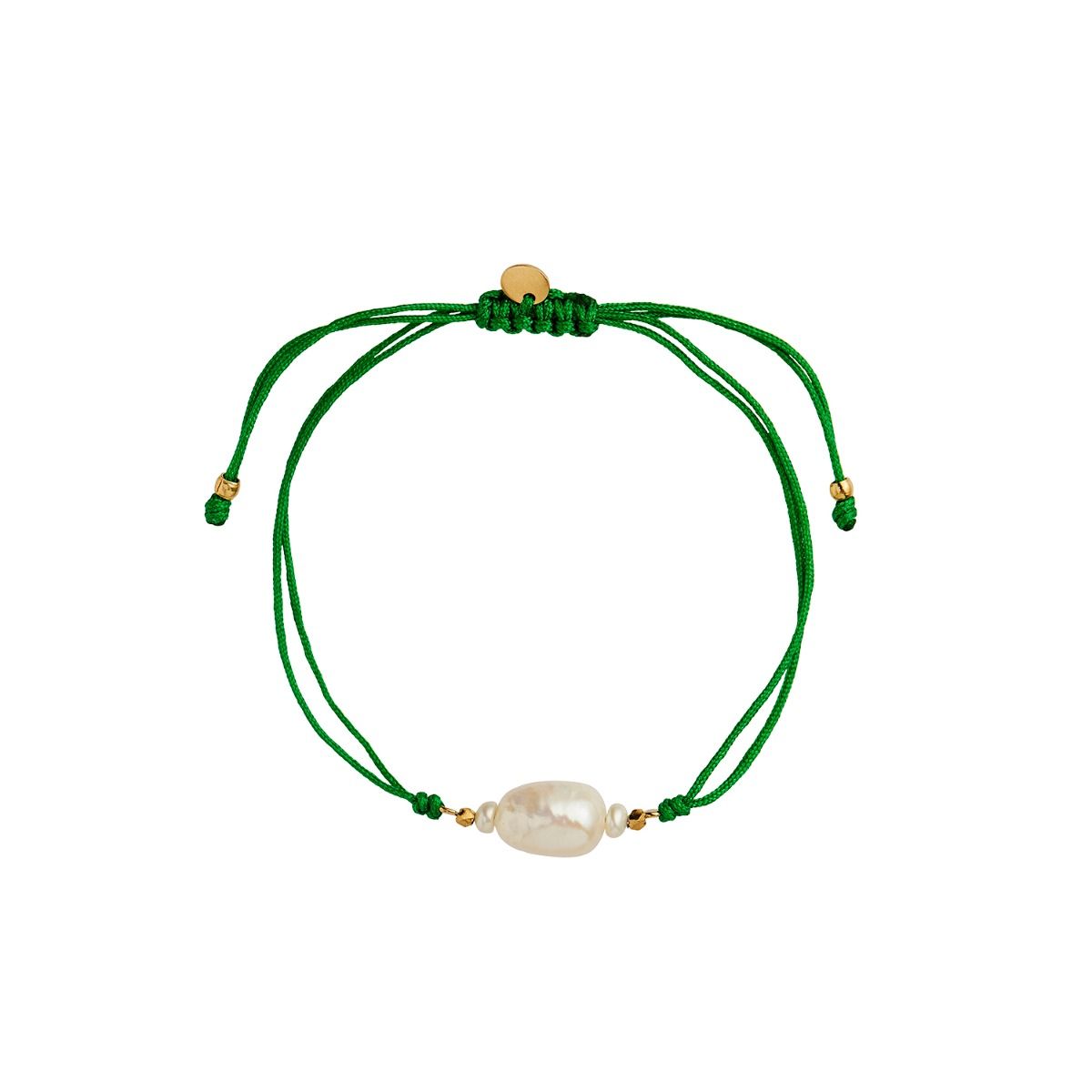 Baroque Pearl Berrie Forgyldt Sølv Armbånd Fra Stine Med Barok Perle Nylon - Stine A. Armbånd  - 5712778022218