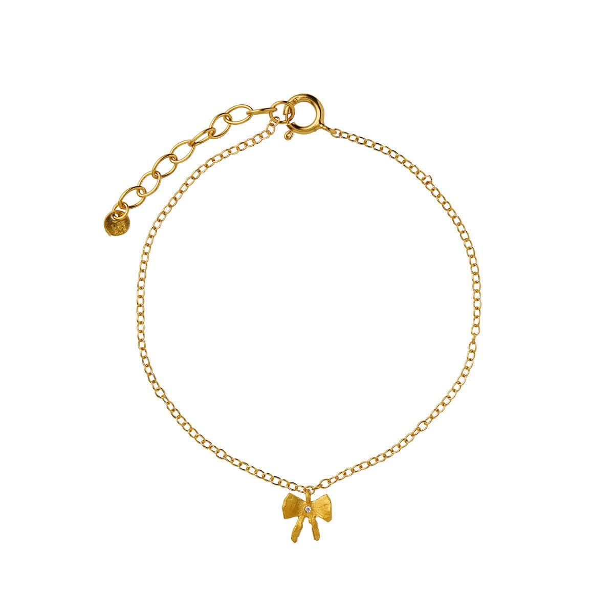Petit Bow With Stone Forgyldt Sølv Armbånd Fra Stine - Stine A. Armbånd  - 5712778022409