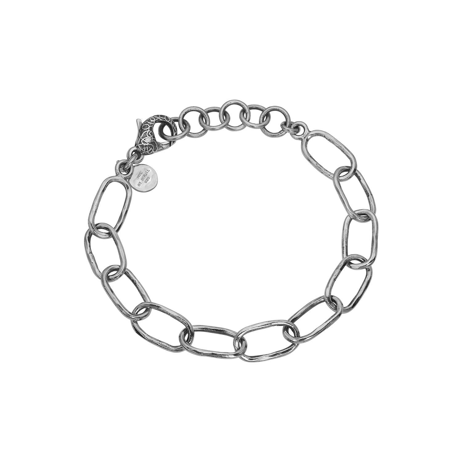 Bybirdie Armbånd Birdie Loke Sølv Armbånd Med Håndlavet Lås 50301300 - Bybirdie Armbånd