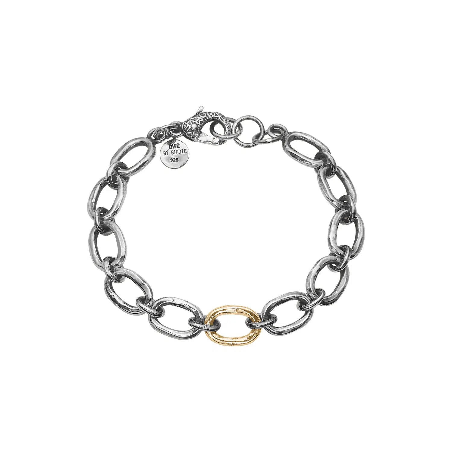 Bybirdie Samsara Golden Link Armbånd Med Guldbelagt Led 50301302 - Bybirdie Armbånd  - 1233690234854