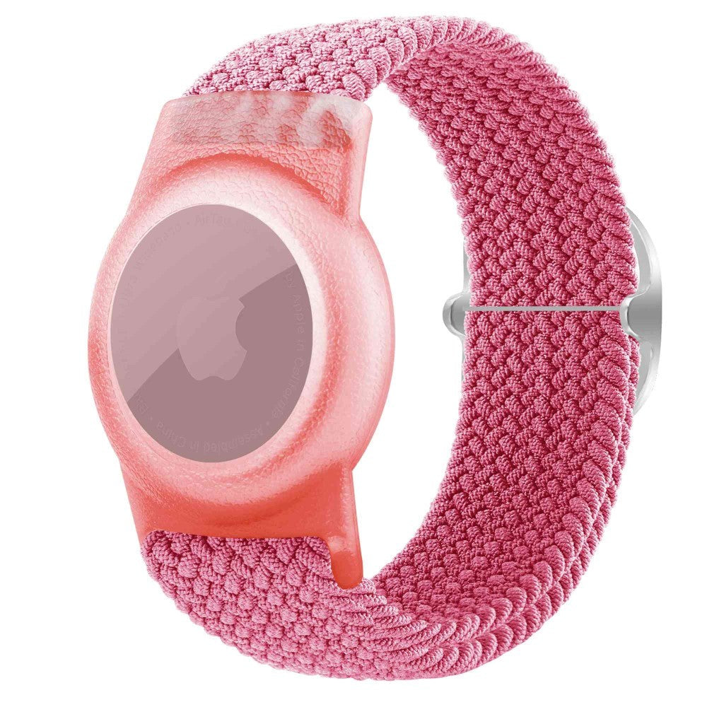 Airtag Flettet Stof Rem Lyserød - Incover Armbånd