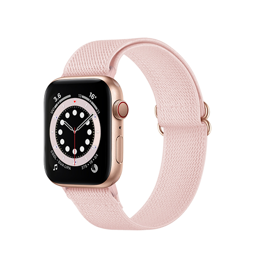 Pink Apple Watch 49mm Polyester Nylon Rem Armbånd - Polyester Armbånd