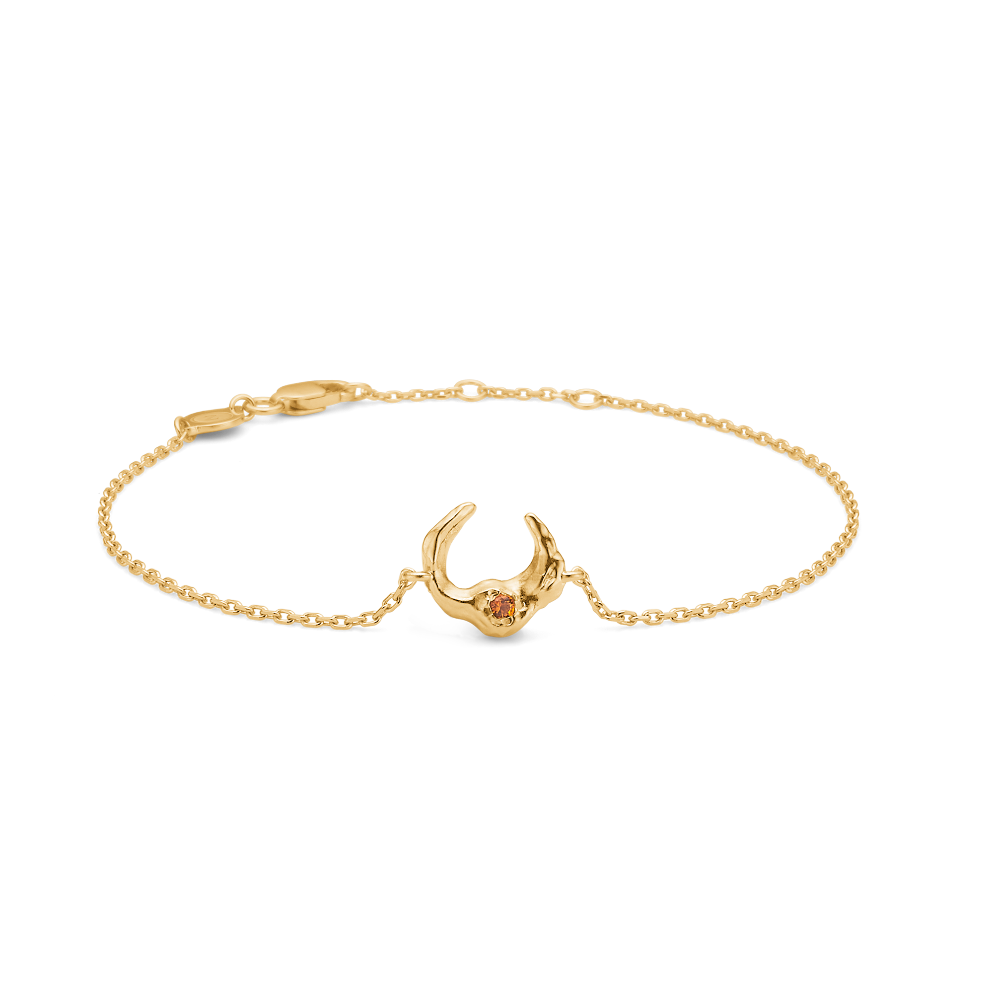 Studio Lunar Armbånd Guldbelagt Sølv Med Orange Sten 7257882 - Studio Z Armbånd