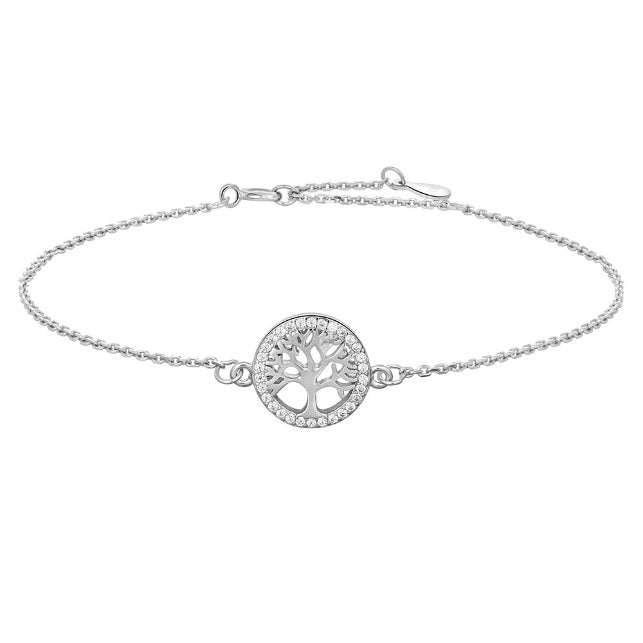 Joanli Nor Livets Træ Sølv Armbånd Med Zirkonia 80450750900 - Joanli Nor Armbånd  - 1233690120393