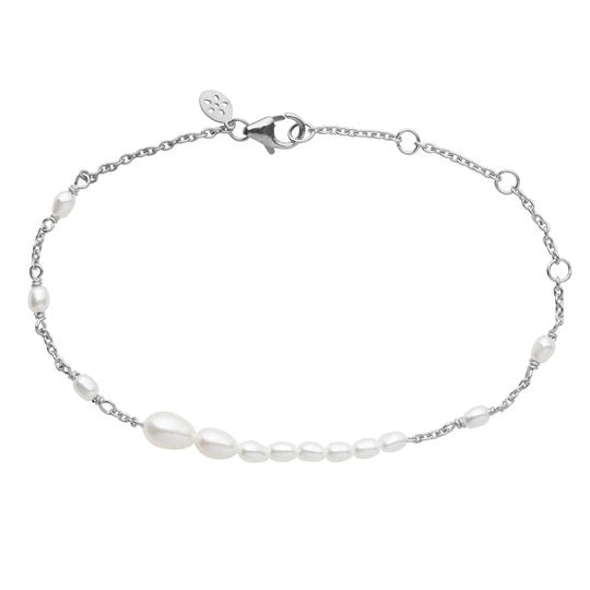 Bybiehl Aura Flow Sølv Armbånd Med Perler 3901wp - Bybiehl Armbånd  - 1233690136783