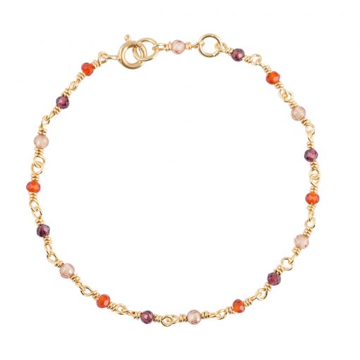 Lene Visholm Armbånd B1305fg Forgyldt Armbånd Med ægte Sten - Lene Visholm Armbånd  - 1233690082660