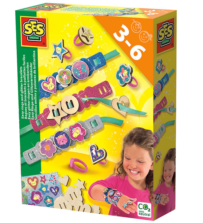 Multifarvet Ses Creative Kreasæt Glimmer Armbånd Ringe - Ses Creative Armbånd  - 8710341140281
