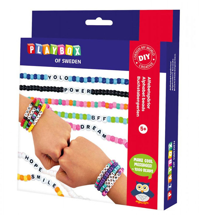 Playbox Armbåndssæt Alfabet Perler - Playbox Armbånd  - 7394311913184