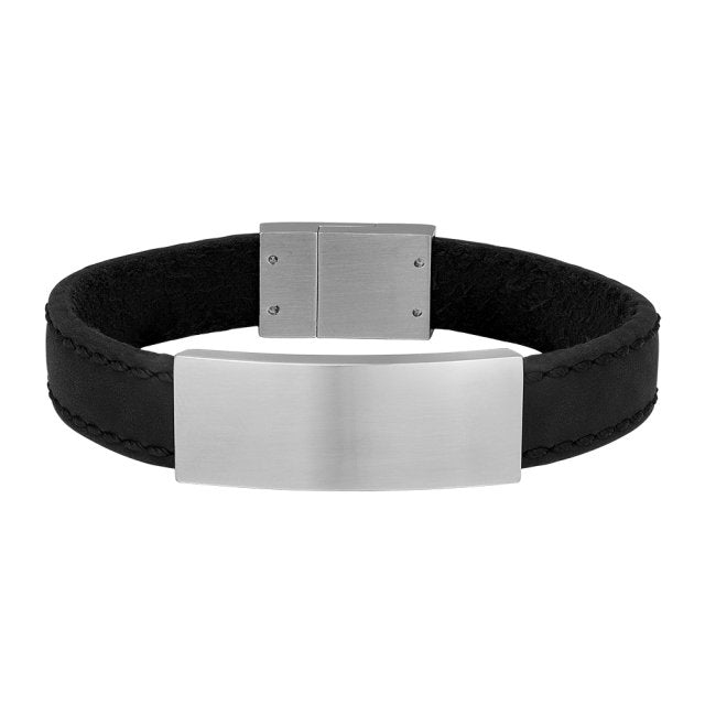 Sort Nordahl Armbånd Son Herre Armbånd Glat Kalveskin 897017 Black - Nordahl Armbånd  - 1233690144405
