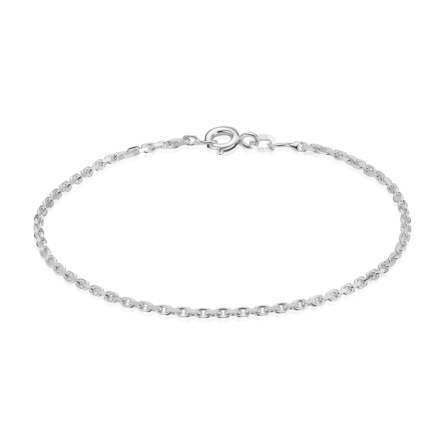 Bnh Anker Facet Sølv Armbånd Med Fjederingslås - Bnh Armbånd  - 1233690176086