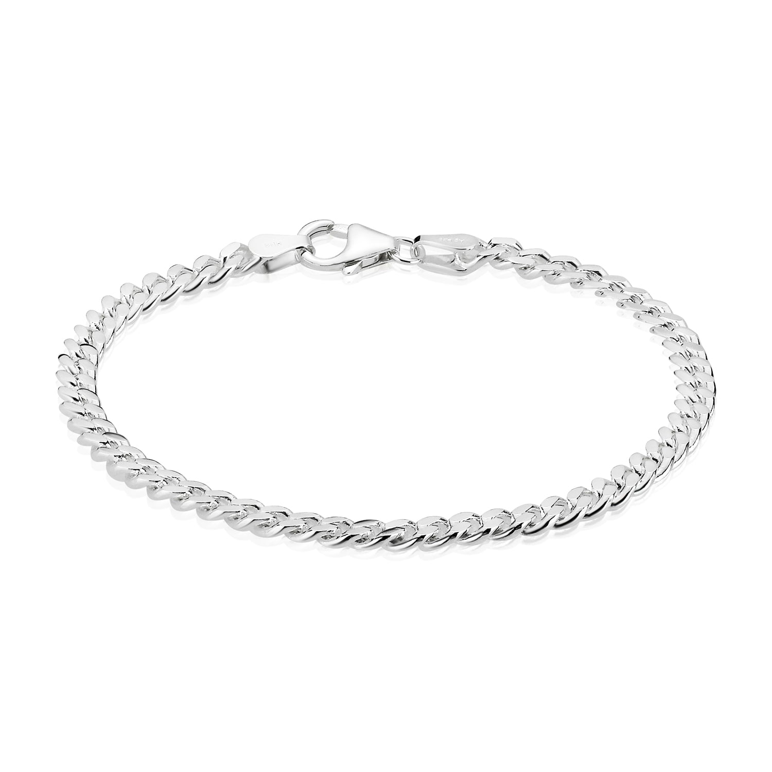 Bnh Panser Facet Sølv Forgyldt Armbånd Med Karabin Lås - Bnh Armbånd  - 1233690181035