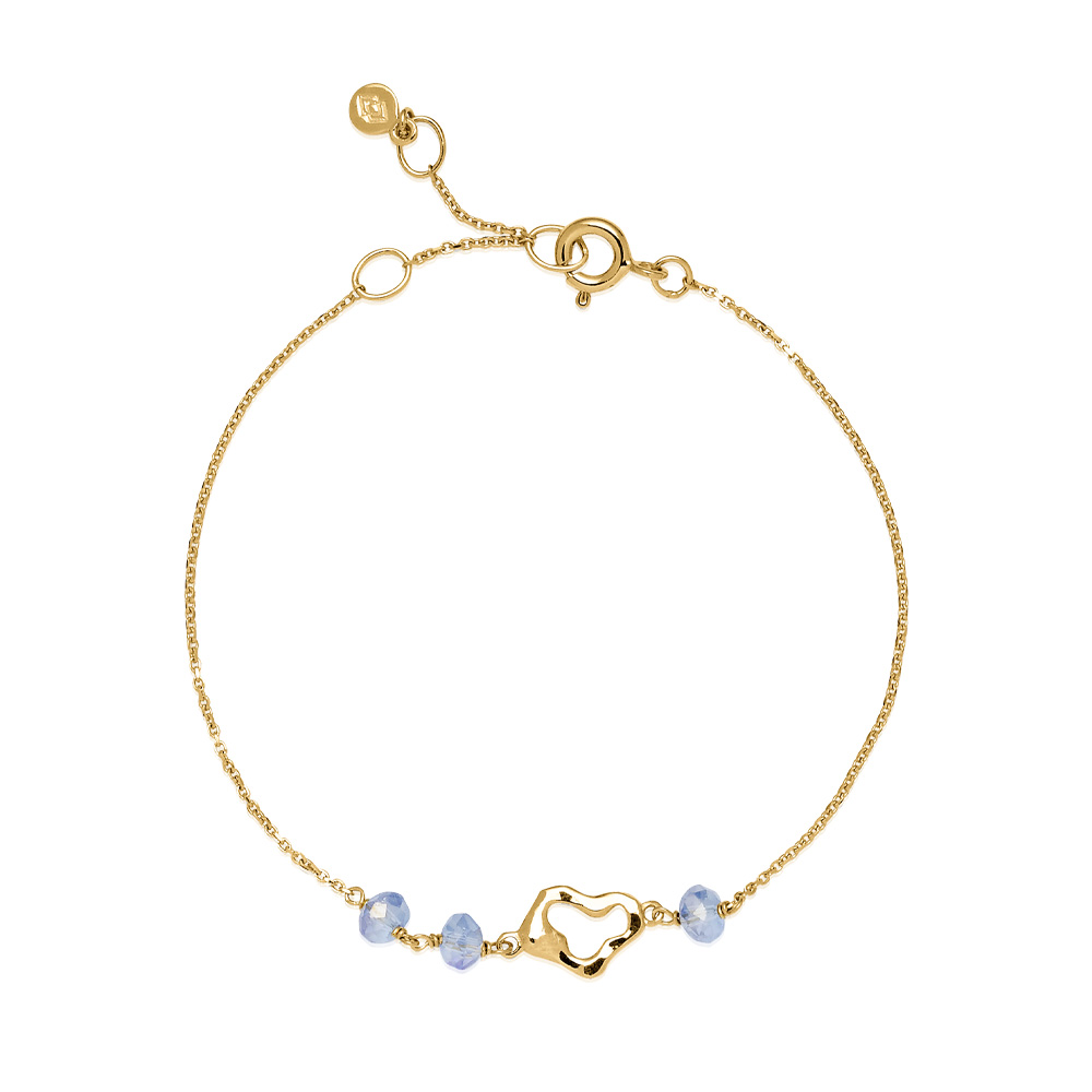 Izabel Camille Karina Forgyldt Sølv Armbånd Med Krystalsten - Izabel Camille Armbånd  - 5710143096710