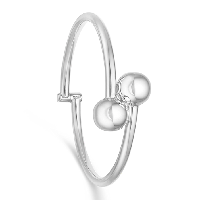 Randers Sølv Kugle Armring Med Lås 164319 - Randers Sølv Armbånd  - 1233690115146