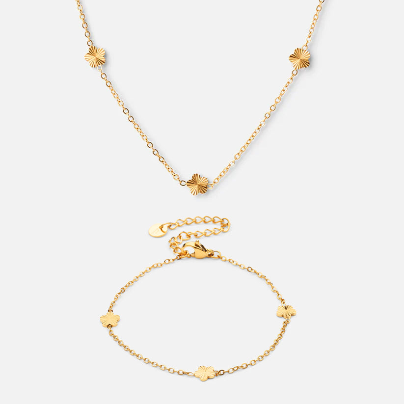 Scattered Flower Armbånd Halskæde 18k Guldbelagt - Josephine Nord Armbånd