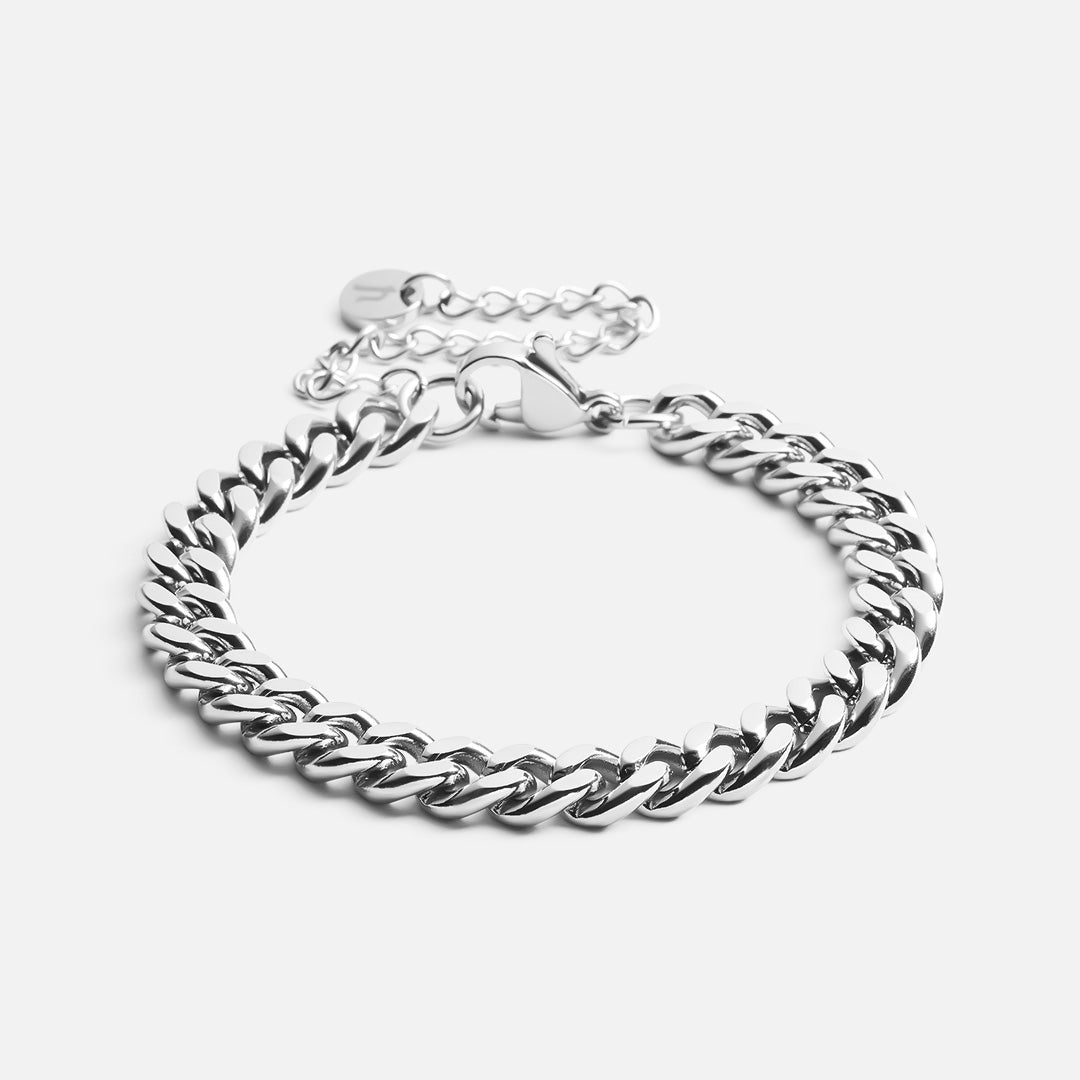 Panser Facet Armbånd Sølvfarvet 6mm - Josephine Nord Armbånd
