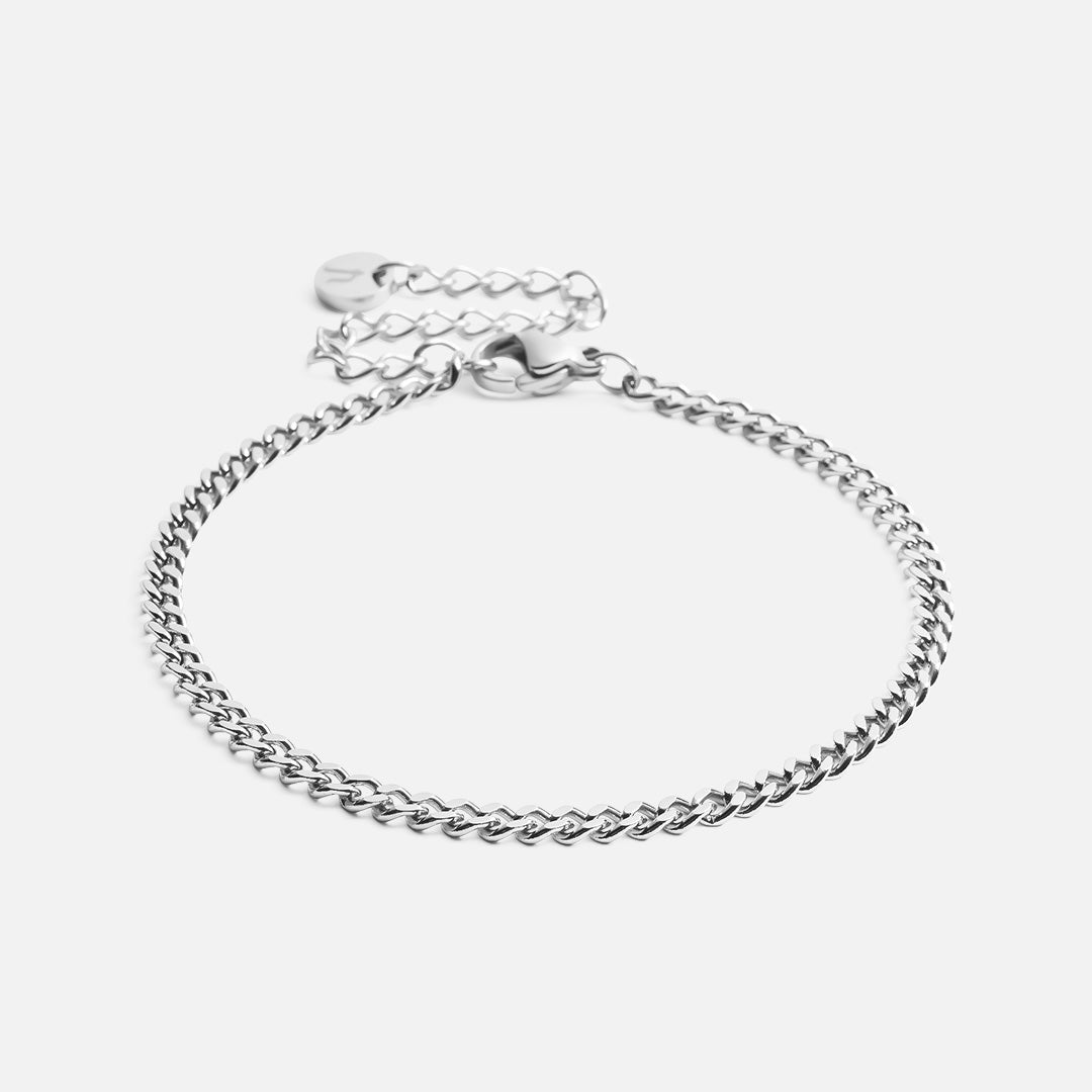 Panser Facet Armbånd Sølvfarvet 3mm - Josephine Nord Armbånd