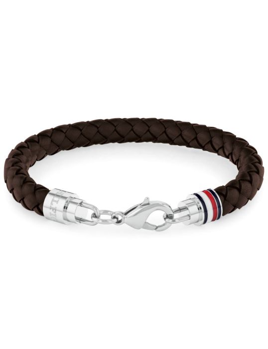 Iconic Braided Læder Herrearmbånd Fra Tommy Hilfiger - Tommy Hilfiger Armbånd  - 7613272565776