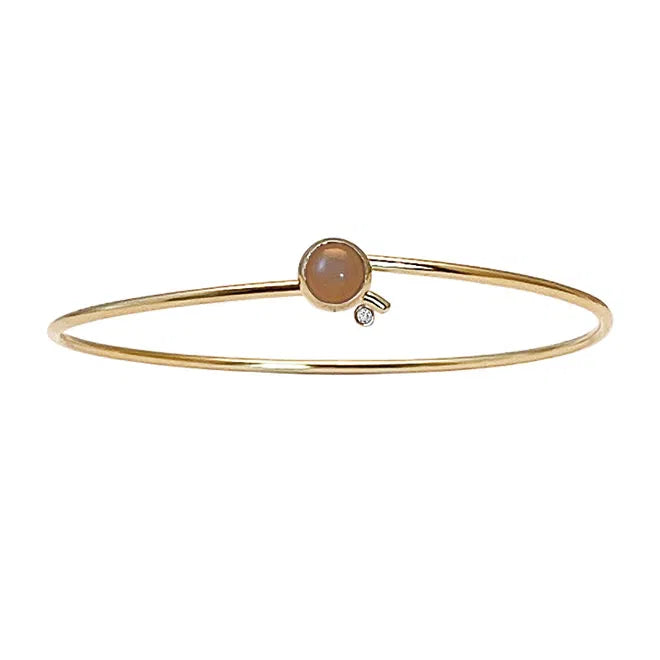 Heiring Armbånd Hering Koul Forgyldt Armring Med Månesten Brillant 12fg - Heiring Armbånd