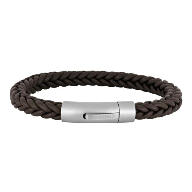 Nordahl Armbånd Son Noa Mørke Brunt Læder Armbånd Med Stål Lås 809702592 - Nordahl Armbånd  - 1233690233888